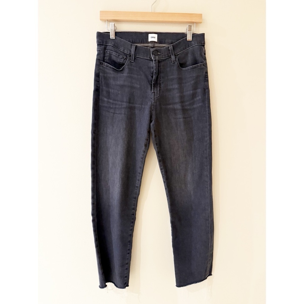 Edwin 9”mid-rise pixie skinny black orchid jean